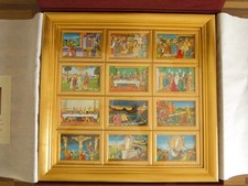 Quadro laminato oro "La vita di Gesù"