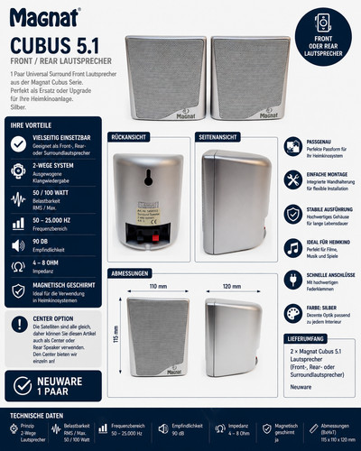 Magnat cubus altoparlante - magnat, 5.1