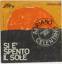Disco Vinile 45 Giri adriano celentano si è spento il sole la mezza luna j 20178