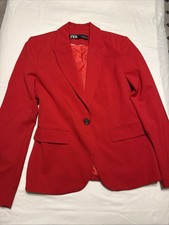 ZARA Red Notch Lapel