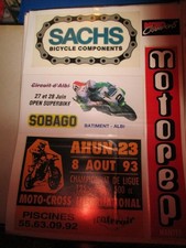 5 AUTOCOLLANTS MOTO CROSS AHUN