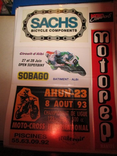 Autocollants moto cross - moto, ahun