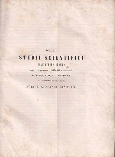 1846 venezia relazione - 1846?, venezia?