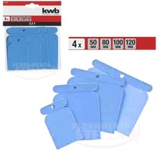 SET 4 SPATOLE IN PLASTICA TIPO GIAPPONESE ECO FLESSIBILI X STUCCHI E DECORAZIONE