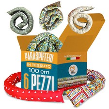 Akitaink Set 3 Paraspifferi Imbottiti per Porte e Finestre, 100 cm Made in Italy