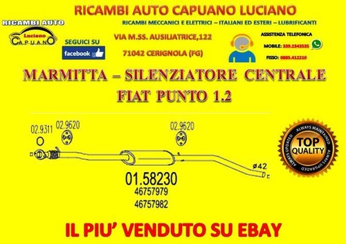 Marmitta silenziatore centrale - silenziatore,
