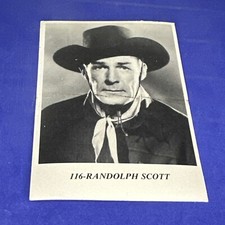 RANDOLPH SCOTT ADESIVO STICKER VINTAGE ANNI SETTANTA OTTANTA ATTORE