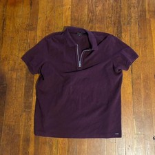 Diesel Burgundy Cotton 1/4 Zip