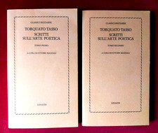 SCRITTI SULL'ARTE POETICA Tomi I e II - TORQUATO TASSO - Classici Ricciardi 1977