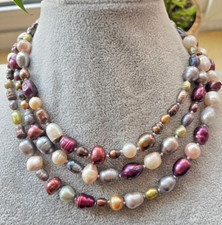 Collana lunga 46" 5-11mm perle