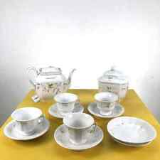 servizio antico in porcellana con decori dorati