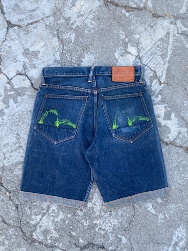 2000 evisu denim shorts - 2000's,