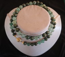 collana sfere di giada con chiusura in oro 18 Kt.