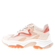 ASH scarpe donna Sneaker Addict in nabuk beige e tessuto tecnico rosa