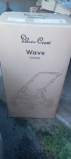 Pram onda croce argento blu - croce,