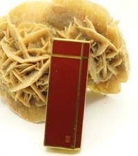 Accendino Cartier Must de Cartier Lighter Pentagon Gold Red Bordeaux -Original-