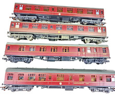 Hornby Lima OO Gauge Rake of 4 BR Mk1 Maroon Model Railway Coaches Train Set.