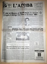 L'Arena di Verona - n.128 -10 Maggio 1984-CASTEL SAN PIETRO-GHEDDAFI ATTENTATO  