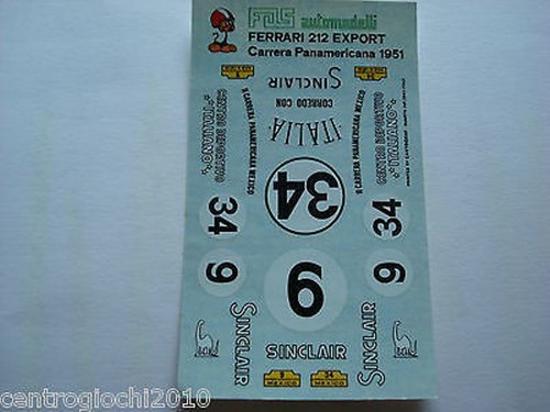 Decals kit ferrari 212 - decals, 1/43