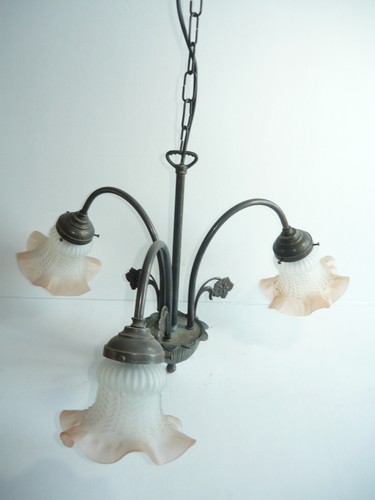 Lampadario liberty ottone - liberty,