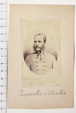 #F17#Foto d'epoca dell'Imperatore d'Austria Francesco Giuseppe in  Uniforme