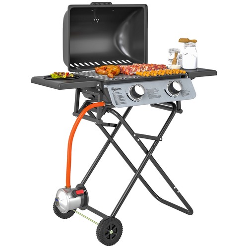 Barbecue gas portatile con - a,
