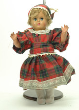 BAMBOLA EPOCA VINTAGE DOLL POUPEE RATTI ATHENA PLASTICA CELLULOIDE 30cm ABITO-2P