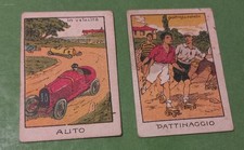 2 figurine anteguerra in cartoncino di SPORT (PATTINAGGIO A ROTELLE !! - Auto)