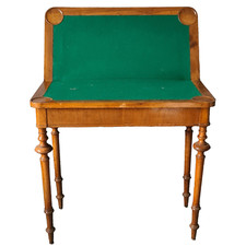 antico TAVOLO TAVOLINO da Gioco stile Luigi Filippo Legno di Noce Epoca '800 !!