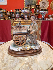 Carrettino Musical Porcellana Di Capodimonte
