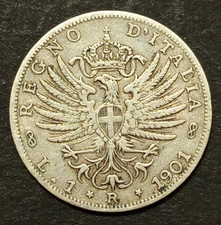 1 LIRA 1901 1902 1906 1907 BB