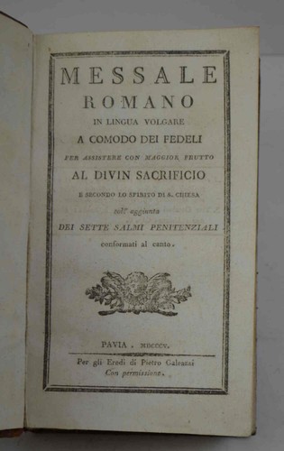 Messale romano lingua - romano,