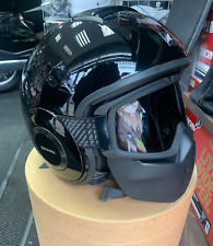 CASCO MOTO SHARK DRAK RAW URBAN STREET REBEL GLOSS NERO PAINTBALL 56 SM