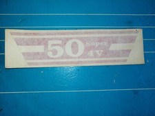 G68120 GILERA 50 4V DECALCO TARGHETTA "50 SUPER 4V" adesivo FREGIO FIANCHETTO