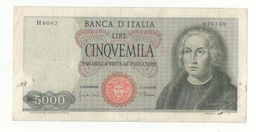 5000 lire colombo tipo - colombo,