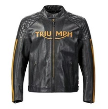 Giacca In Pelle Per Moto Triumph Biker In Pelle Di Vacca Giacca Da Corsa