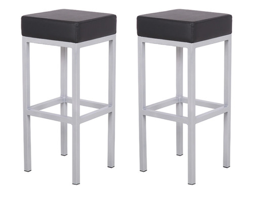 Coppia sgabelli ecopelle nero - coppia,