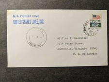 Nave SS PIONEER COVE, UNITED STATES Lines Naval Cover 1969 PAQUEBOT LONDRA, UK