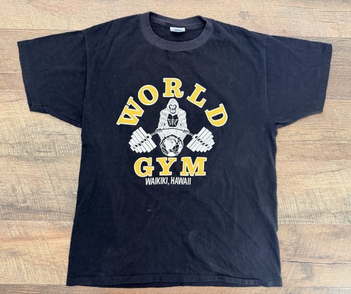 Shirt vintage world gym - world, uomo