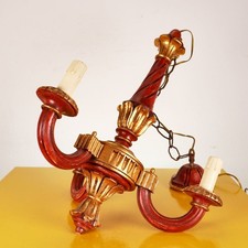 LAMPADARIO vintage in legno