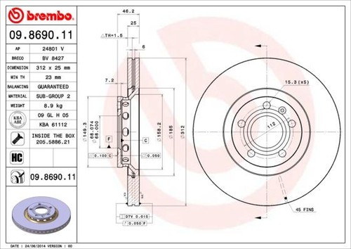 Coppia dischi freno brembo - dischi,