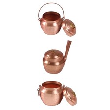 Pentola in rame con coperchio