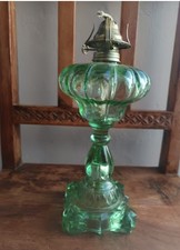 Lampada ad olio antica Vetro Verde Nuovo 