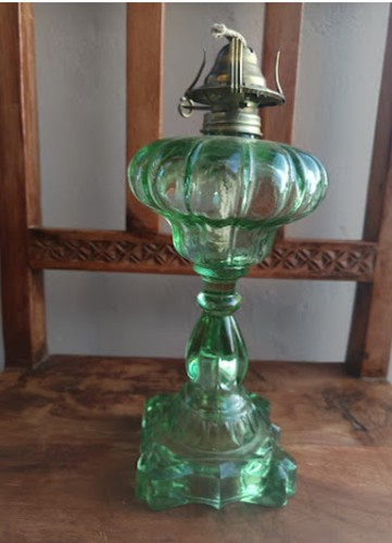 Lampada olio antica vetro - ad,