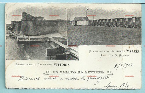Cartolina saluti nettuno - saluti,