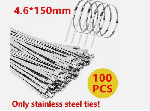100 pezzi fascette inox - 100,