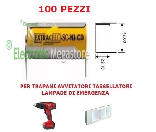 100 pezzi batteria - 100,