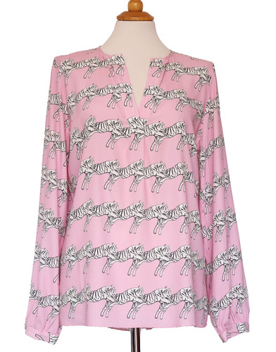 Camicia seta rosa - seta, tigre