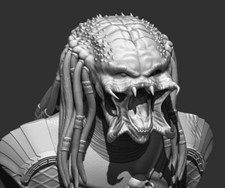 Predator Bust File STL stampa 3D creata ZBrush Compatibile con ogni affettatrice