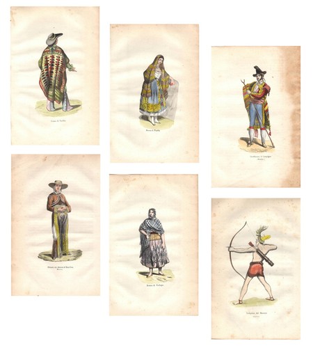 Stampe antiche messico costumi - antiche,